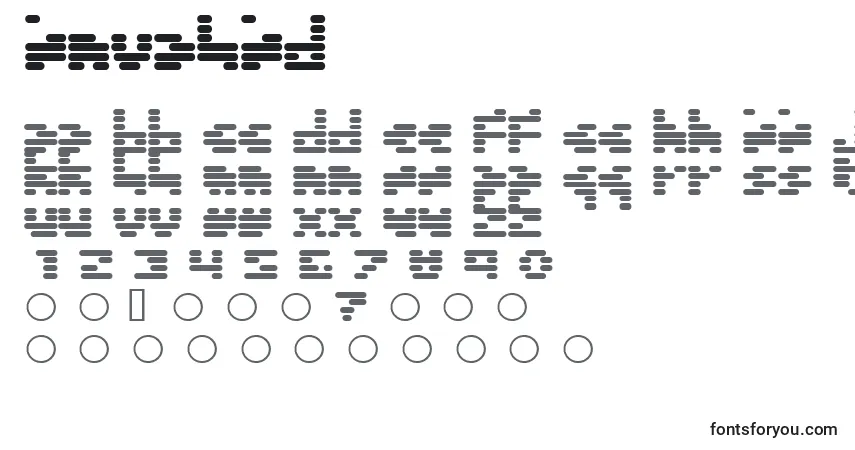 Schriftart Invalid – Alphabet, Zahlen, spezielle Symbole