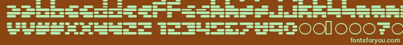 Шрифт Invalid – зелёные шрифты на коричневом фоне