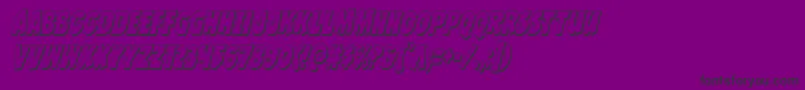 Jcandlestick3Dextracond Font – Black Fonts on Purple Background