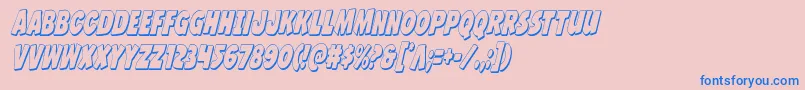 Jcandlestick3Dextracond Font – Blue Fonts on Pink Background