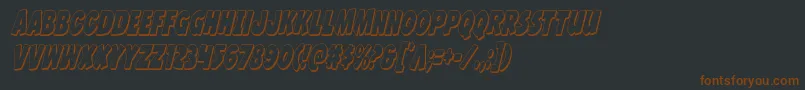 Jcandlestick3Dextracond Font – Brown Fonts on Black Background