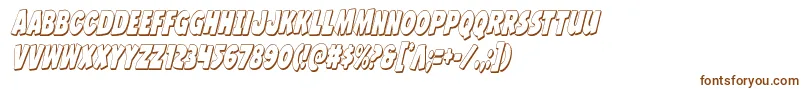 Шрифт Jcandlestick3Dextracond – коричневые шрифты на белом фоне