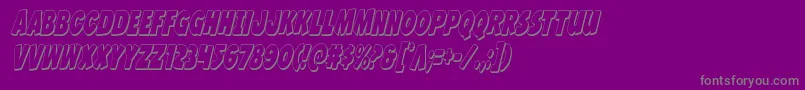 Jcandlestick3Dextracond Font – Gray Fonts on Purple Background