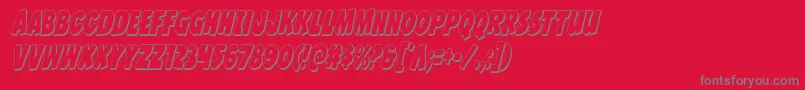 Jcandlestick3Dextracond Font – Gray Fonts on Red Background