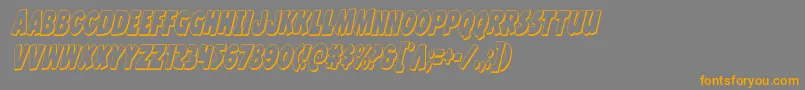 Jcandlestick3Dextracond Font – Orange Fonts on Gray Background