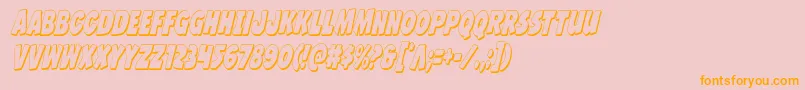 Jcandlestick3Dextracond Font – Orange Fonts on Pink Background