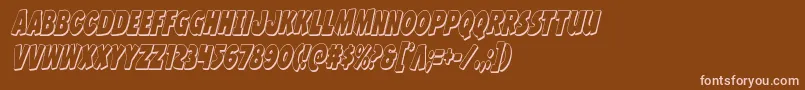 Jcandlestick3Dextracond Font – Pink Fonts on Brown Background