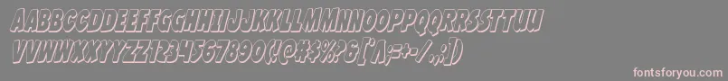 Jcandlestick3Dextracond Font – Pink Fonts on Gray Background