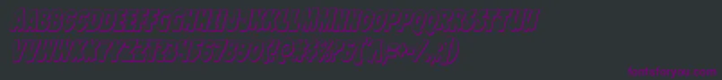 Jcandlestick3Dextracond Font – Purple Fonts on Black Background
