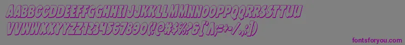 Jcandlestick3Dextracond Font – Purple Fonts on Gray Background