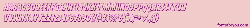 Jcandlestick3Dextracond Font – Purple Fonts on Pink Background