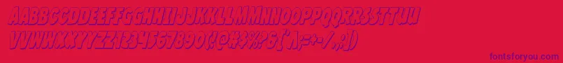 Jcandlestick3Dextracond Font – Purple Fonts on Red Background