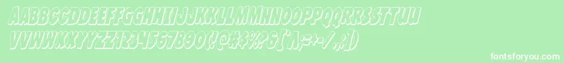 Jcandlestick3Dextracond Font – White Fonts on Green Background