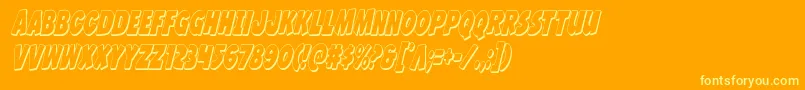 Jcandlestick3Dextracond Font – Yellow Fonts on Orange Background