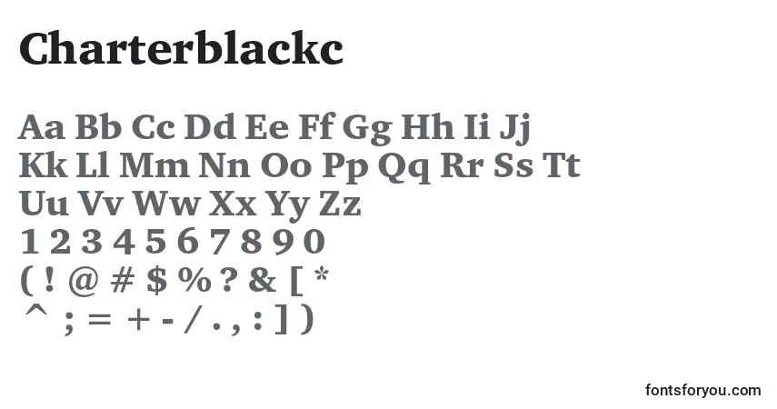 Schriftart Charterblackc – Alphabet, Zahlen, spezielle Symbole