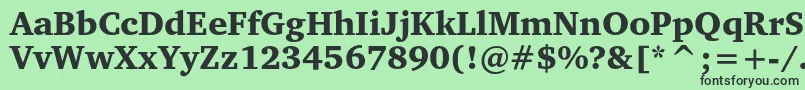 Charterblackc Font – Black Fonts on Green Background