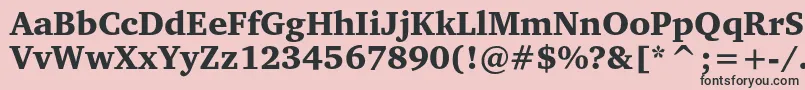 Charterblackc-fontti – mustat fontit vaaleanpunaisella taustalla