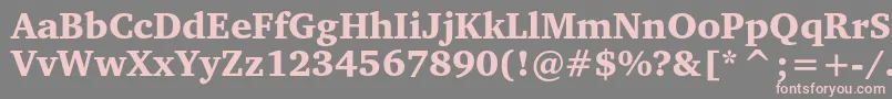 Charterblackc-fontti – vaaleanpunaiset fontit harmaalla taustalla