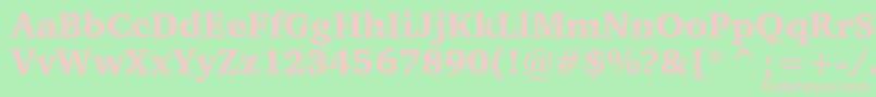 Шрифт Charterblackc – розовые шрифты на зелёном фоне