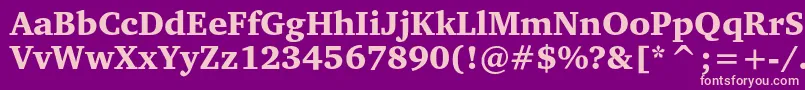 Charterblackc Font – Pink Fonts on Purple Background