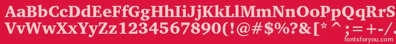 Charterblackc-Schriftart – Rosa Schriften auf rotem Hintergrund