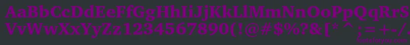 Charterblackc Font – Purple Fonts on Black Background