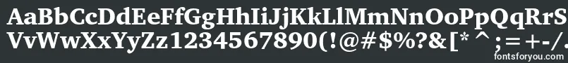 Шрифт Charterblackc – белые шрифты на чёрном фоне