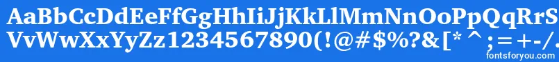 Шрифт Charterblackc – белые шрифты на синем фоне