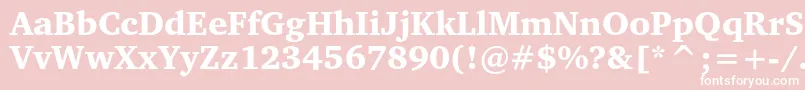 Charterblackc Font – White Fonts on Pink Background