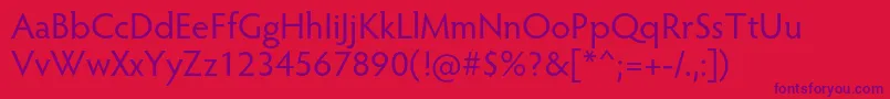 HypatiasansproRegular Font – Purple Fonts on Red Background