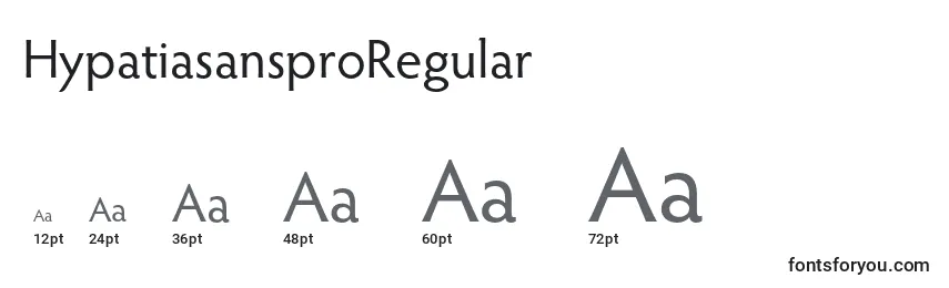 HypatiasansproRegular Font Sizes