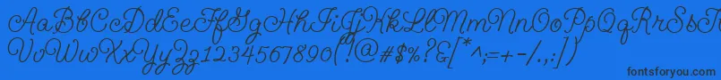 Geeohhmkbold-fontti – mustat fontit sinisellä taustalla