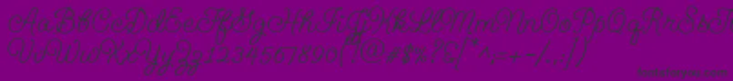 フォントGeeohhmkbold – 紫の背景に黒い文字