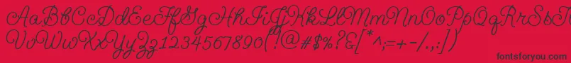 Geeohhmkbold Font – Black Fonts on Red Background
