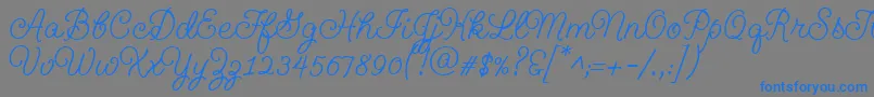 Geeohhmkbold Font – Blue Fonts on Gray Background
