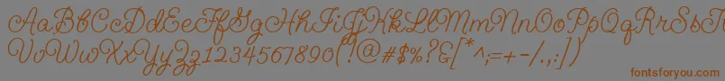 Geeohhmkbold Font – Brown Fonts on Gray Background