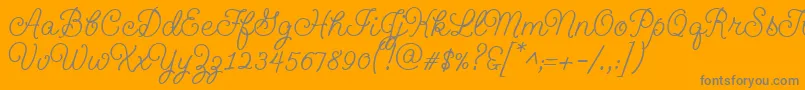 Geeohhmkbold Font – Gray Fonts on Orange Background