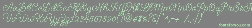 Geeohhmkbold Font – Green Fonts on Gray Background