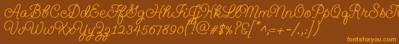 Geeohhmkbold Font – Orange Fonts on Brown Background