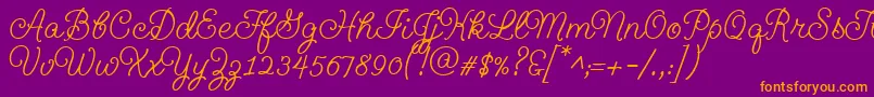 Geeohhmkbold Font – Orange Fonts on Purple Background