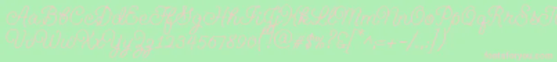 Geeohhmkbold Font – Pink Fonts on Green Background