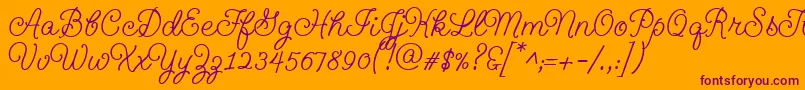 Geeohhmkbold Font – Purple Fonts on Orange Background