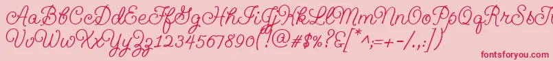 Geeohhmkbold Font – Red Fonts on Pink Background