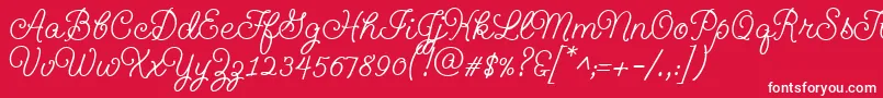 Geeohhmkbold Font – White Fonts on Red Background