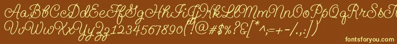 Geeohhmkbold Font – Yellow Fonts on Brown Background