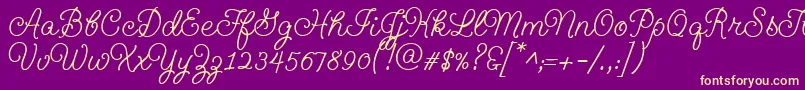Geeohhmkbold Font – Yellow Fonts on Purple Background