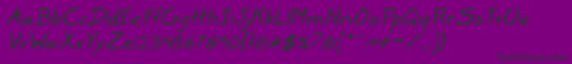 MarkerSdItalic-Schriftart – Schwarze Schriften auf violettem Hintergrund