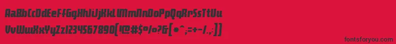 MakimangoOblique Font – Black Fonts on Red Background