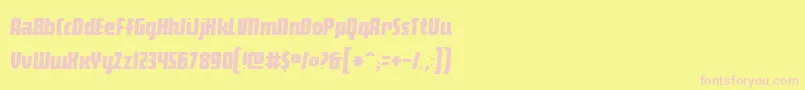 MakimangoOblique Font – Pink Fonts on Yellow Background