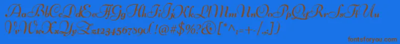 More about LucianSchoenschriftCat Font LucianSchoenschriftCat Font – Brown Fonts on Blue Background